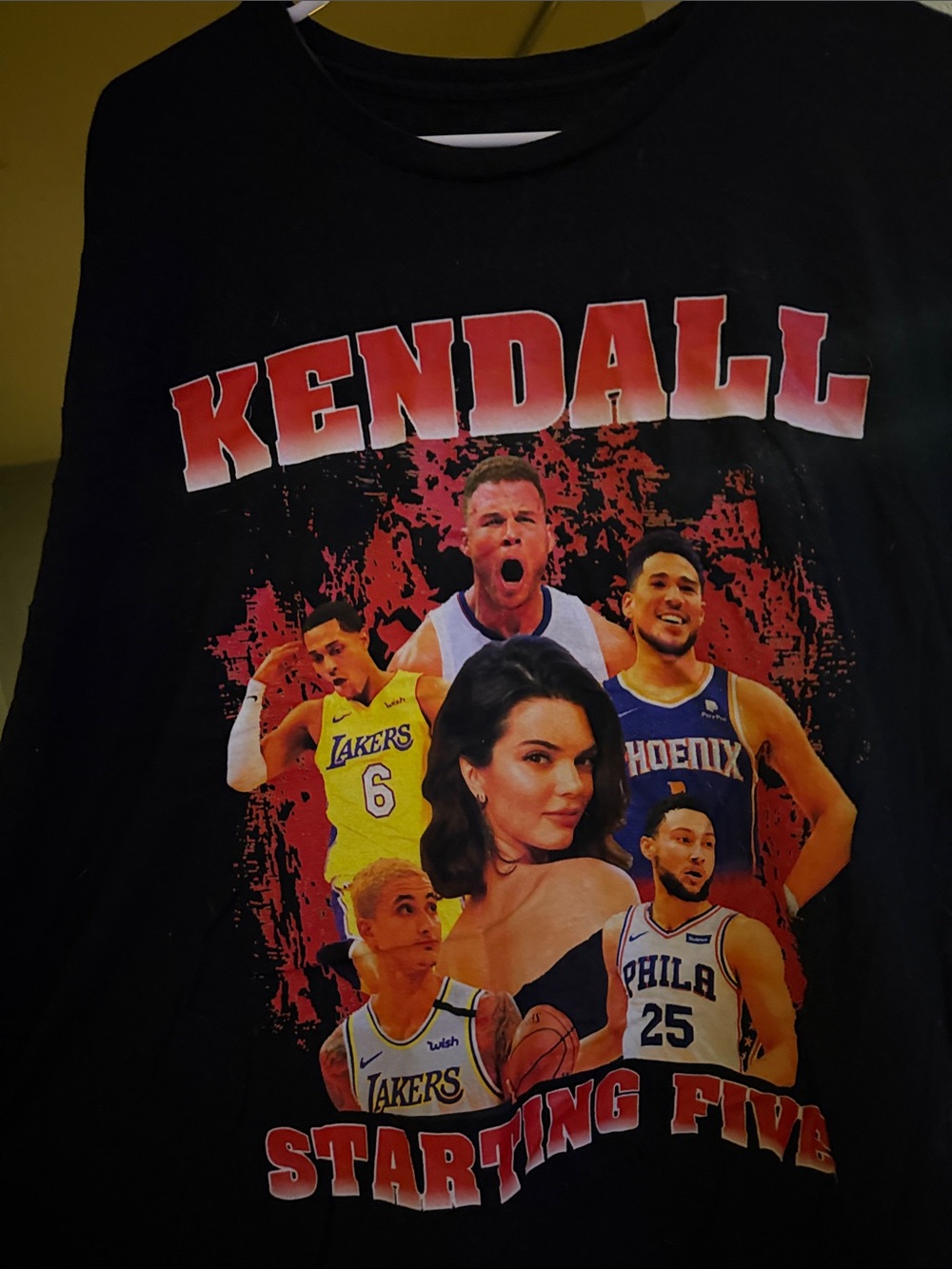 Kendall Starting Five Black Graphic Tee